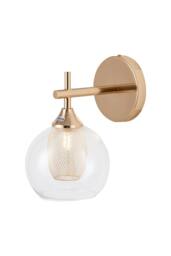 Living and Home G9 Glass Lampshade Wall Light in Gold - thumbnail 3
