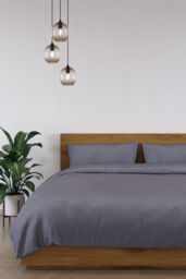 Panda London 100% Bamboo Complete Bedding Set in Dark Grey - Size: Double - thumbnail 1