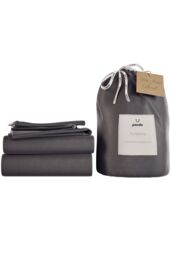 Panda London 100% Bamboo Complete Bedding Set in Dark Grey - Size: Double - thumbnail 2