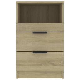 Berkfield Home Elegant Bedside Cabinets 2 pcs Sonoma Oak Engineered Wood in Light Sand - thumbnail 4