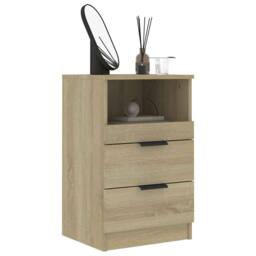 Berkfield Home Elegant Bedside Cabinets 2 pcs Sonoma Oak Engineered Wood in Light Sand - thumbnail 9