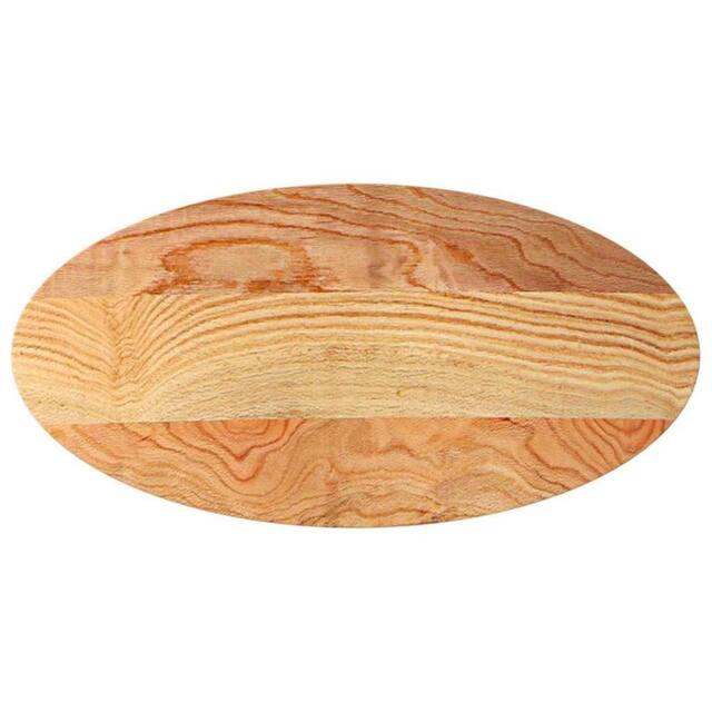 Berkfield Home Table Top Light Brown 100x50x4 cm Solid Wood Oak Oval - Size: 100 x 50 x 4 cm - image 1