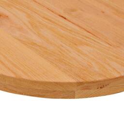 Berkfield Home Table Top Light Brown 100x50x4 cm Solid Wood Oak Oval - Size: 100 x 50 x 4 cm - thumbnail 8