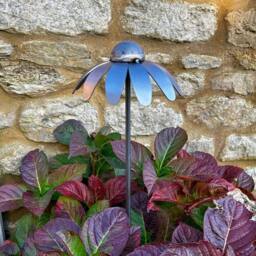Poppyforge 1 Feet Cone Flower Plant Pin (Pack of 3) - Bare Metal/Ready to Rust in Metallics - thumbnail 2