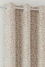 Enhanced Living 100% Blackout Jacquard Leaf Curtains - Thermal/Energy Saving Pair with Eyelets For Living Room & Bedrooms - thumbnail 2