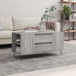 Berkfield Home Coffee Table Grey Sonoma 102x44.5x50 cm Engineered Wood - thumbnail 1