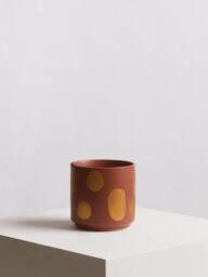 Orsina Speckled Ceramic Planter, Modern Small Garden Pot for Home Decor, Ceramic Pots for Indoor Plants in Terracotta - thumbnail 3