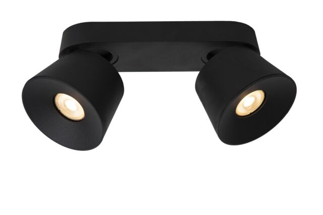 Lucide 'TRIGONO' Dimmable Stylish Tiltable Twin Ceiling Spotlight 2xGU10 in Black - image 1