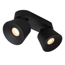 Lucide 'TRIGONO' Dimmable Stylish Tiltable Twin Ceiling Spotlight 2xGU10 in Black - thumbnail 4