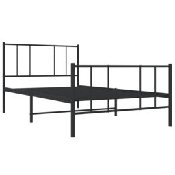 Berkfield Home Metal Bed Frame with Headboard & Footboard Black 90x190 cm Single - thumbnail 5