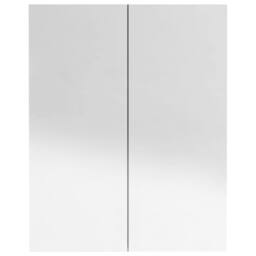 Berkfield Home Durable Bathroom Mirror Cabinet 60x15x75 cm MDF Shining Black - Size: 60 x 15 x 75 cm - thumbnail 5