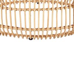 Wyld and Coco Rattan Round Coffee Table 85cm Handmade Beige - thumbnail 4