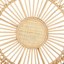 Wyld and Coco Rattan Round Coffee Table 85cm Handmade Beige - thumbnail 5