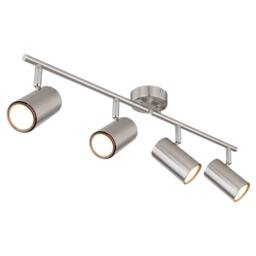 Netlighting Allvi Ceiling Spotlight Bar Nickel Matt 4x GU10 in Grey - thumbnail 1