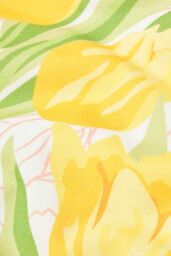Homescapes Yellow Tulips Digitally Printed Cotton Duvet Cover Set - Size: Super King - thumbnail 3