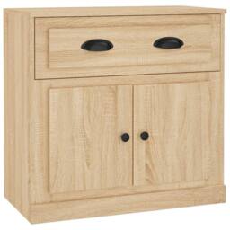 Berkfield Home Sideboard Sonoma Oak 70x35.5x67.5 cm Engineered Wood in Light Tan - thumbnail 1