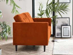 FurnitureboxUK Jade 3-Seater Soft Touch Velvet Sofa With Solid Wood Frame in Burnt Orange - thumbnail 2