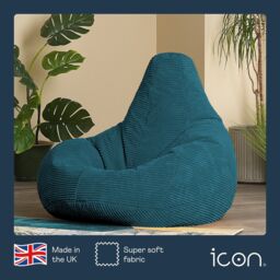 icon Dalton Cord Adult Bean Bag Chair, Set of 2 in Teal - thumbnail 5