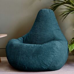icon Dalton Cord Adult Bean Bag Chair, Set of 2 in Teal - thumbnail 3