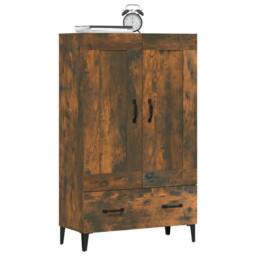 Berkfield Home Highboard Smoked Oak 70x31x115 cm Engineered Wood in Brown - Size: 70 x 31 x 115 cm - thumbnail 5