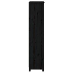 Berkfield Home Book Cabinet Black 50x35x154 cm Solid Wood Pine - Size: 50 x 35 x 154 cm - thumbnail 6