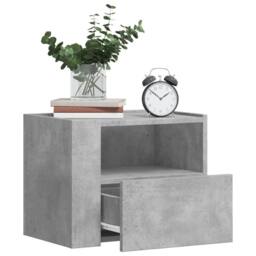 Berkfield Home Decorative Wall-mounted Bedside Cabinet Concrete Grey 45x30x35 cm - Size: 45 x 30 x 35 cm - thumbnail 1