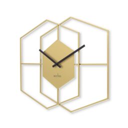 Acctim Addison Large Wall Clock Quartz Hexagonal Geometric Painted Metal 55cm in Bronze - thumbnail 3