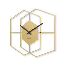 Acctim Addison Large Wall Clock Quartz Hexagonal Geometric Painted Metal 55cm in Bronze - thumbnail 4