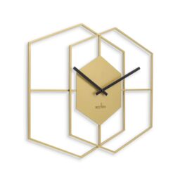 Acctim Addison Large Wall Clock Quartz Hexagonal Geometric Painted Metal 55cm in Bronze - thumbnail 2