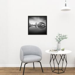 "Artery8 Wall Art Print Warby City Arts Sciences Valencia Photo Cityscape Square Framed Picture 16X16 Inch in Black - Size: W16"" x H16""" - thumbnail 2