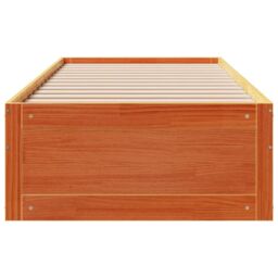 Berkfield Home Bed Frame without Mattress with Drawers Wax Brown 90x200 cm Solid Wood Pine - thumbnail 4