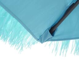 Berkfield Home Garden Parasol with Steel Pole Blue 324x324x247 cm in Aqua - Size: 324 x 324 x 247 cm - thumbnail 9