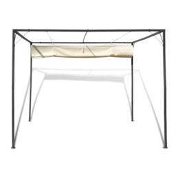 Berkfield Home Garden Gazebo with Retractable Roof Canopy in Beige - thumbnail 5