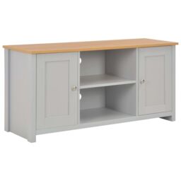 Berkfield Home TV Cabinet Grey 120x39x58 cm - Size: 120 x 39 x 58 cm