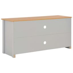 Berkfield Home TV Cabinet Grey 120x39x58 cm - Size: 120 x 39 x 58 cm - thumbnail 4
