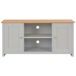 Berkfield Home TV Cabinet Grey 120x39x58 cm - Size: 120 x 39 x 58 cm - thumbnail 3