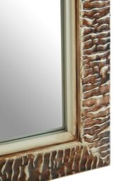 Orsina Zelma Champagne Finish Ridged Wall Mirror in Silver - thumbnail 4