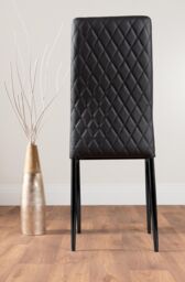 FurnitureboxUK Novara 100cm Round Dining Table & 4 Milan Black Leg Chairs - thumbnail 8