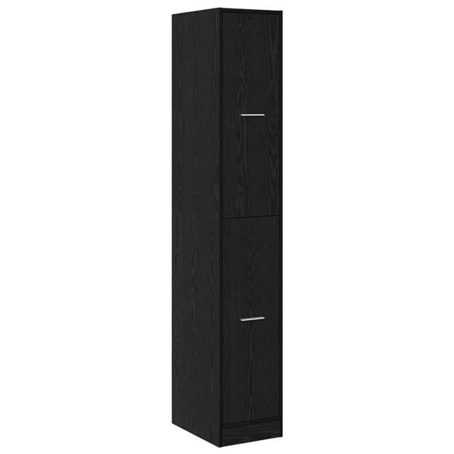 Berkfield Home Apothecary cabinet Black Oak 30x41x174.5 cm Engineered Wood - image 1
