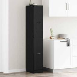Berkfield Home Apothecary cabinet Black Oak 30x41x174.5 cm Engineered Wood - thumbnail 4