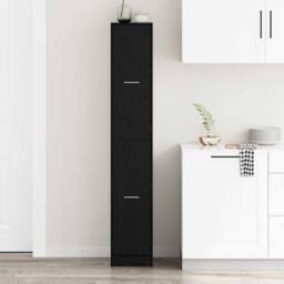 Berkfield Home Apothecary cabinet Black Oak 30x41x174.5 cm Engineered Wood - thumbnail 2