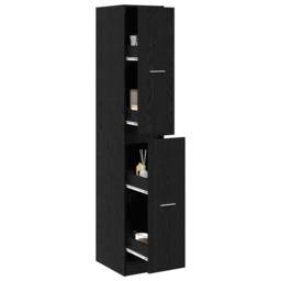 Berkfield Home Apothecary cabinet Black Oak 30x41x174.5 cm Engineered Wood - thumbnail 3