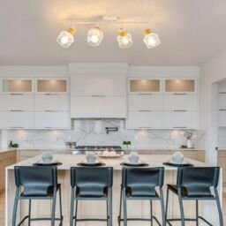 COMELY White Wooden Ceiling Lights E27 4-Arm LED 350° Swivel Spotlight - thumbnail 4