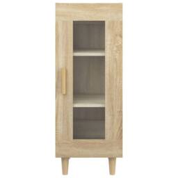 Berkfield Home Sideboard Sonoma Oak 34.5x34x90 cm Engineered Wood in Brown - thumbnail 6