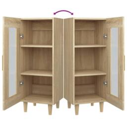 Berkfield Home Sideboard Sonoma Oak 34.5x34x90 cm Engineered Wood in Brown - thumbnail 9