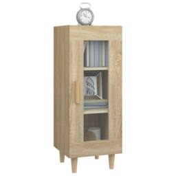 Berkfield Home Sideboard Sonoma Oak 34.5x34x90 cm Engineered Wood in Brown - thumbnail 4