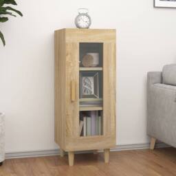 Berkfield Home Sideboard Sonoma Oak 34.5x34x90 cm Engineered Wood in Brown - thumbnail 2