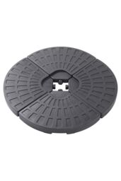 Living and Home HDPE Water-or-Sand-Filled Umbrella Base Cantilever Parasol Stand in Black - thumbnail 4