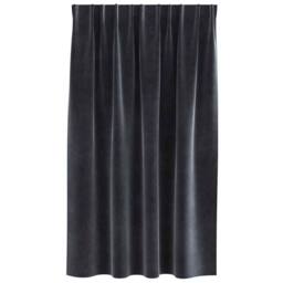 Berkfield Home Blackout Curtains with Top Tape 2 pcs Dark Grey Velvet - thumbnail 4