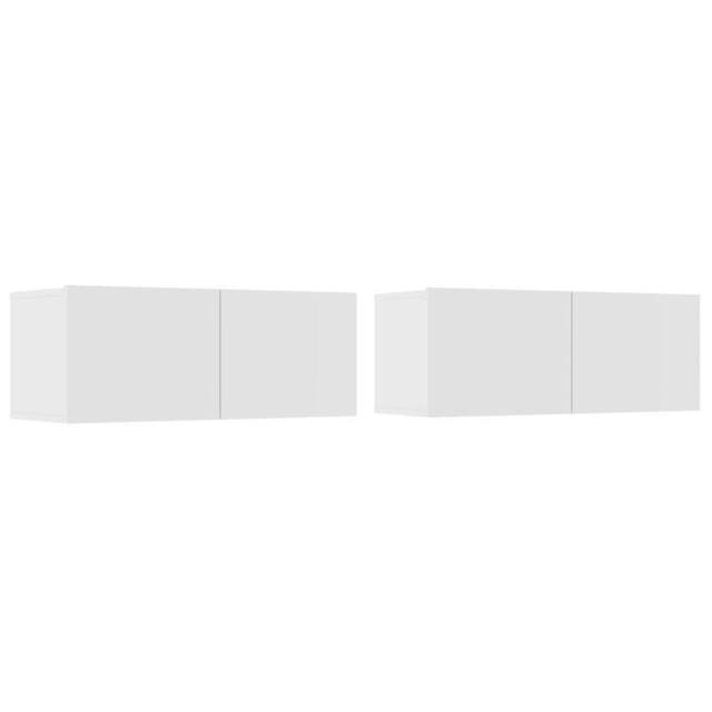 Berkfield Home Classic 4 Piece TV Cabinet Set White Engineered Wood - image 1